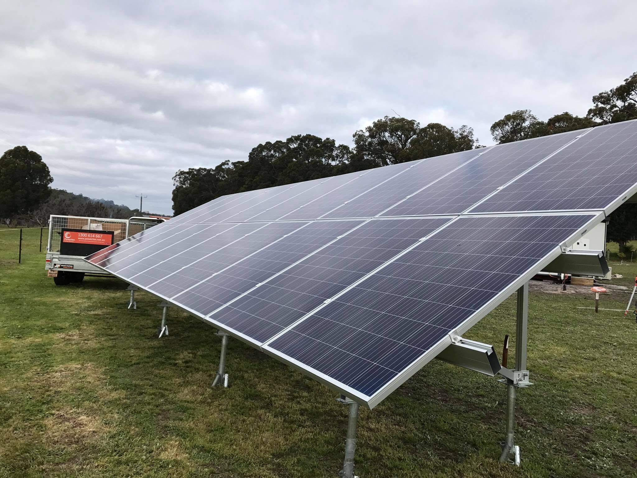 off-grid solar panel installed